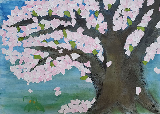 夕暮れの桜